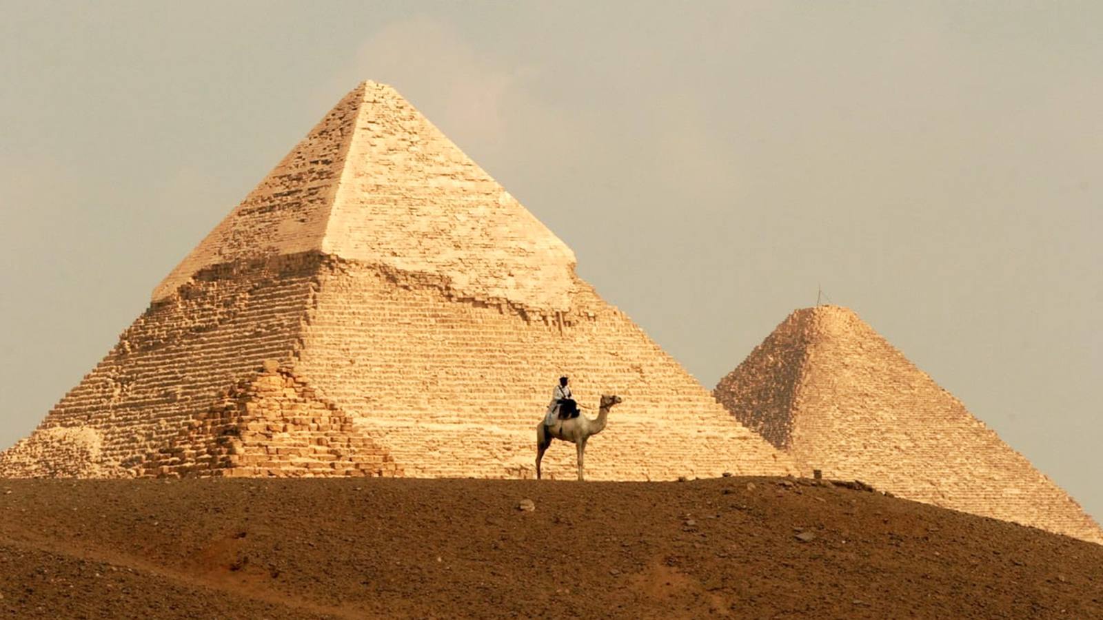 Grand Egyptian Museum and Pyramids from Alexandria